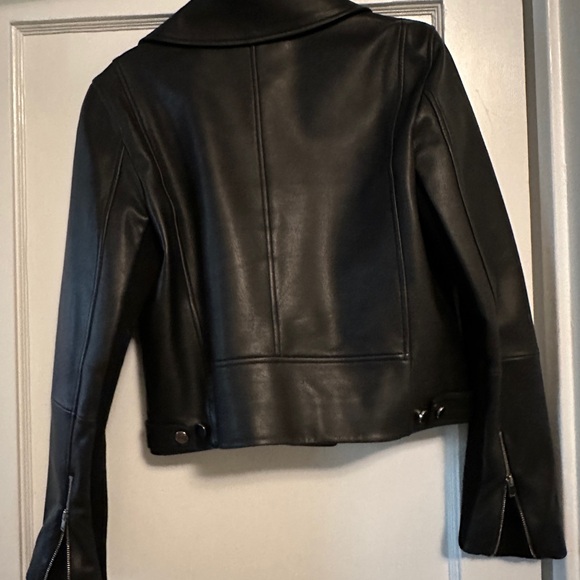 Theory moto leather jacket large black - Picture 2 of 4